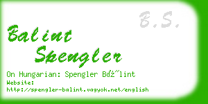 balint spengler business card